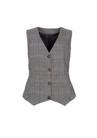 Black Colour - BCNikka Chequered Vest - Grey